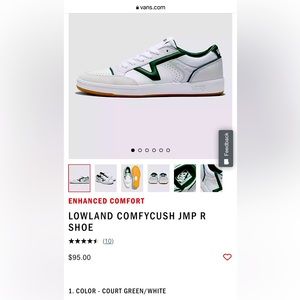 New in box men’s Vans. Lowland Cc Jmp size 10.5. Green and white.